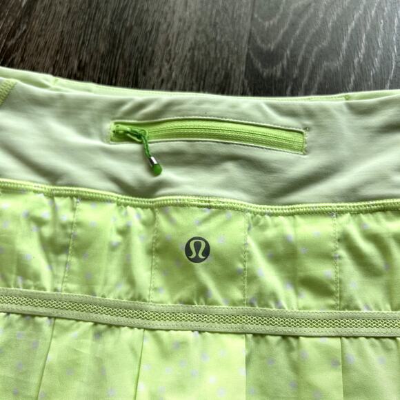 Lululemon Run: Pace Setter Skirt Petit Dot Faded Zap Sz 6 Pleated Athletic Skort - Picture 10 of 16